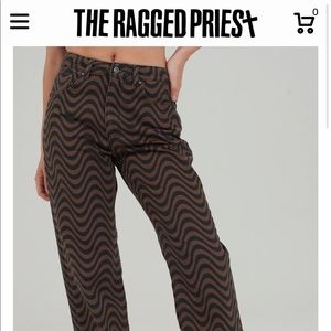 Ragged Priest Brown and Black Wave Jean